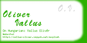 oliver vallus business card