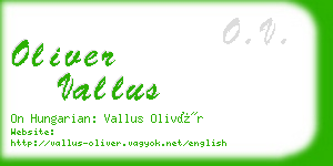 oliver vallus business card